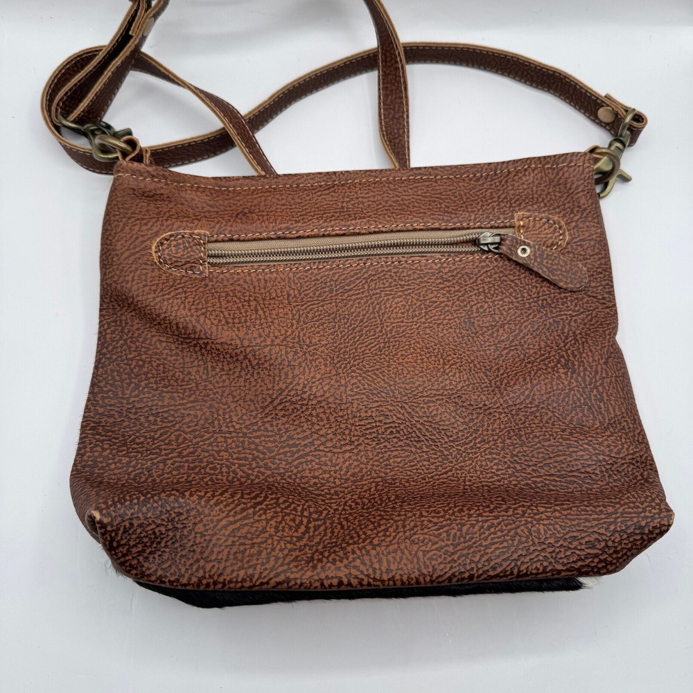 Myra Bag Crossbody Bag Women Brown Cowhide Leather Western Boho Festival Purse - Picture 4 of 7